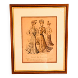 Peinture : Gravé « style français 19e siècle ».