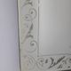 Vintage 1940s Italian design wall mirror with decorated glass