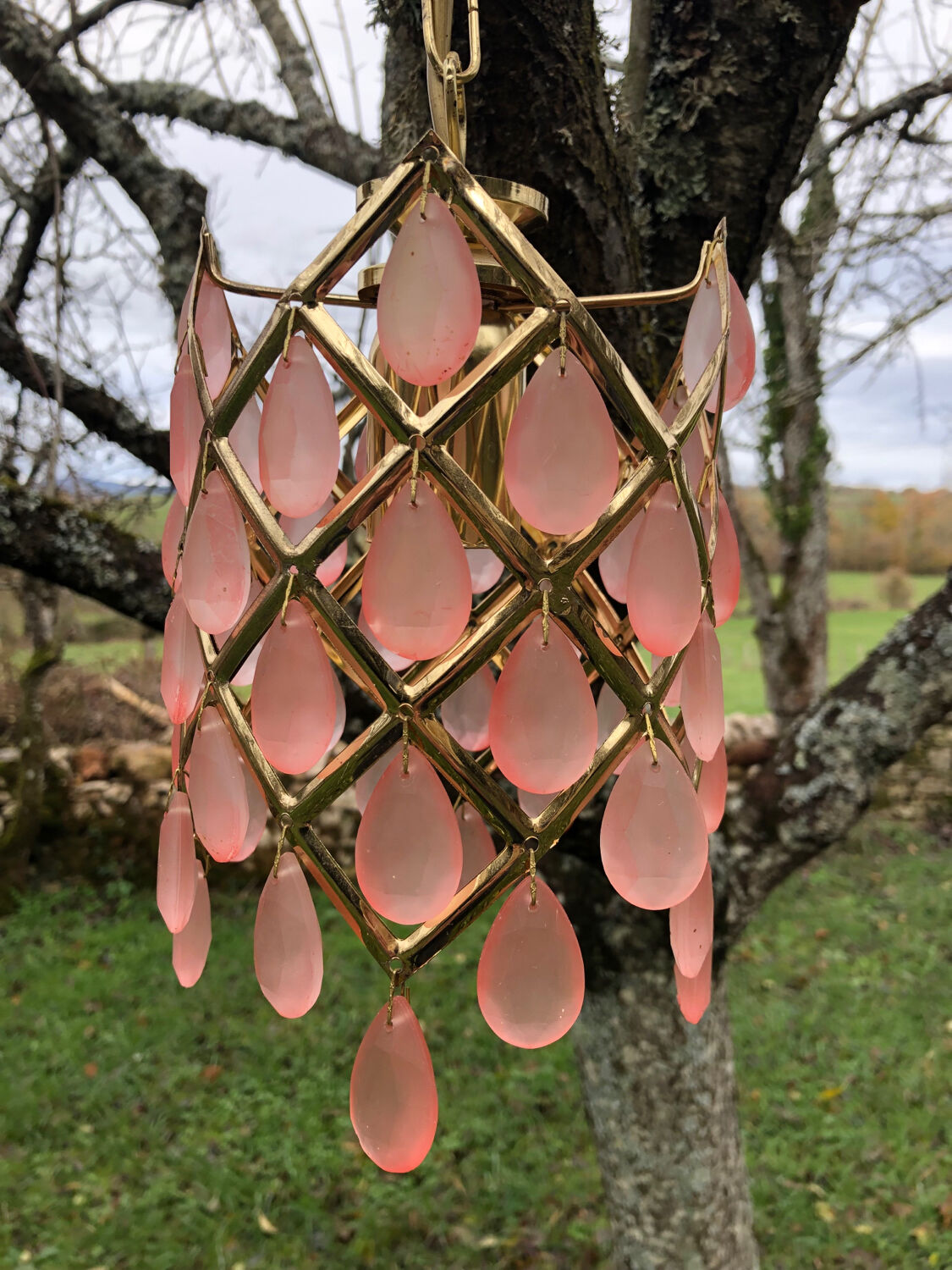 Glass tassel chandelier