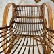 Set of 2 rattan lounge chairs armchairs Italian design from the 60s vintage rattan