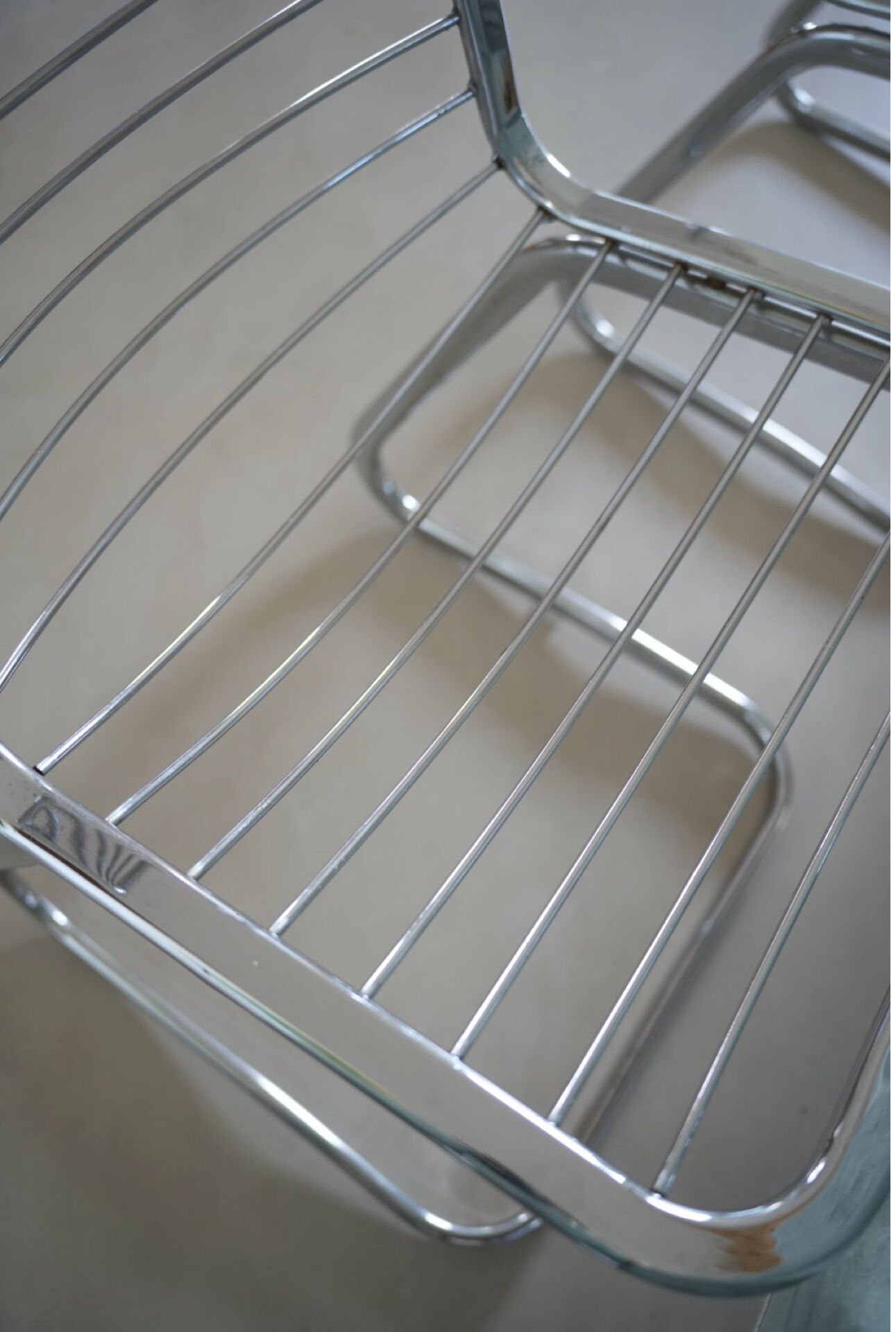 Lot 2 chaises métal chromé Gastone Rinaldi