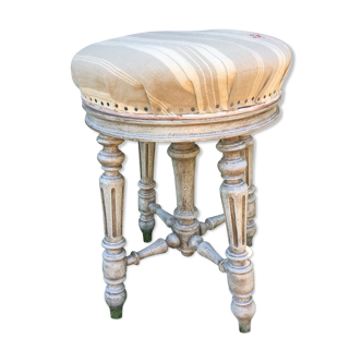 Antique swivel screw stool