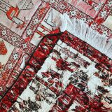 Kilim vintage fait main Sumak persan en soie artificielle 125cm x 183cm (19