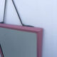 Miroir metal rose 18x25cm