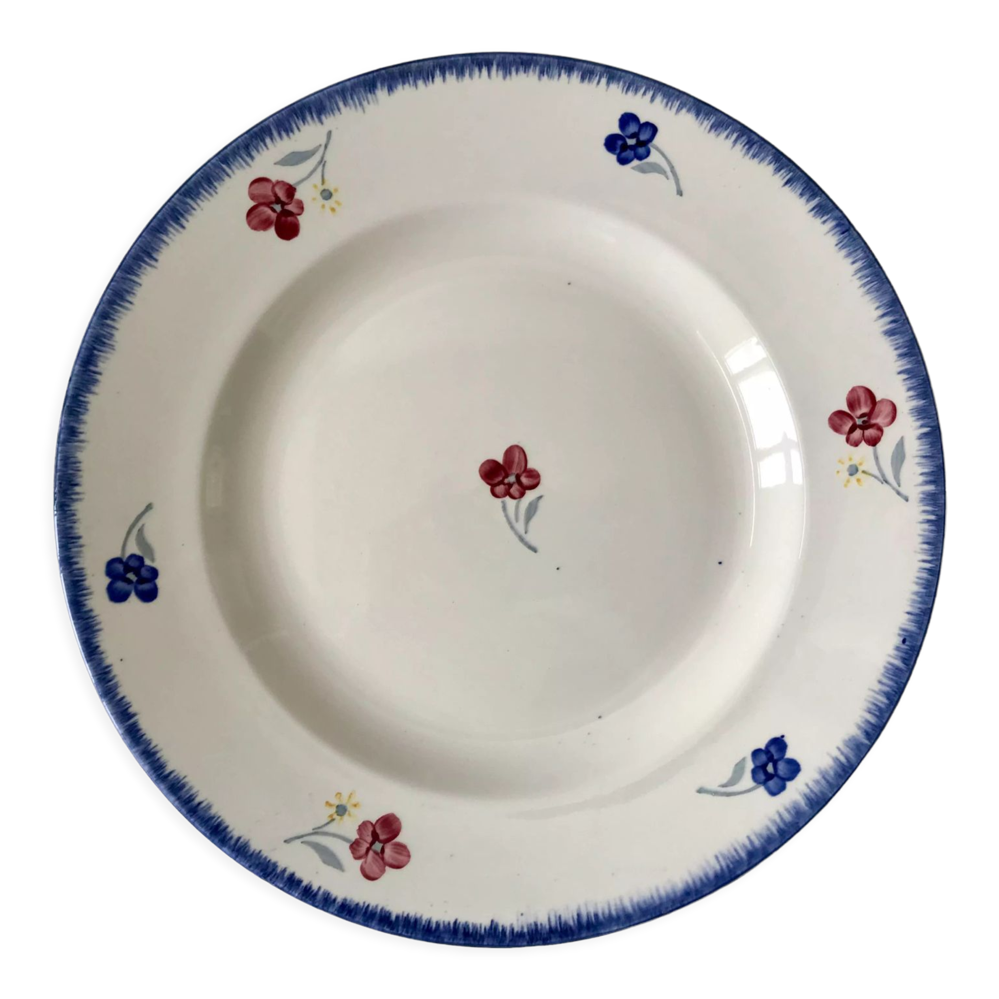 Round dish digoin sarreguemines model mary-lou 30s