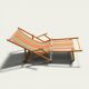 Vintage striped multicoloured deck chair with original patina.