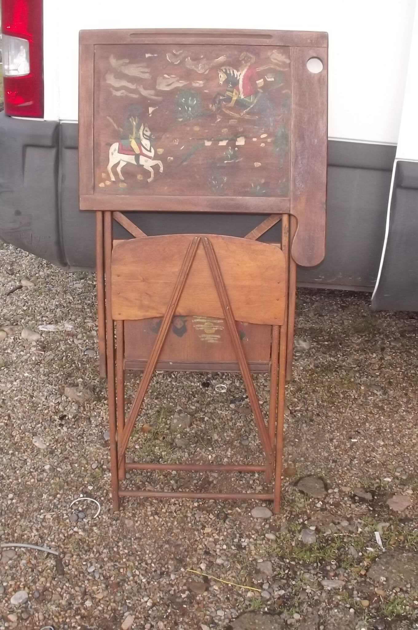 School desk Art-nouveau folding