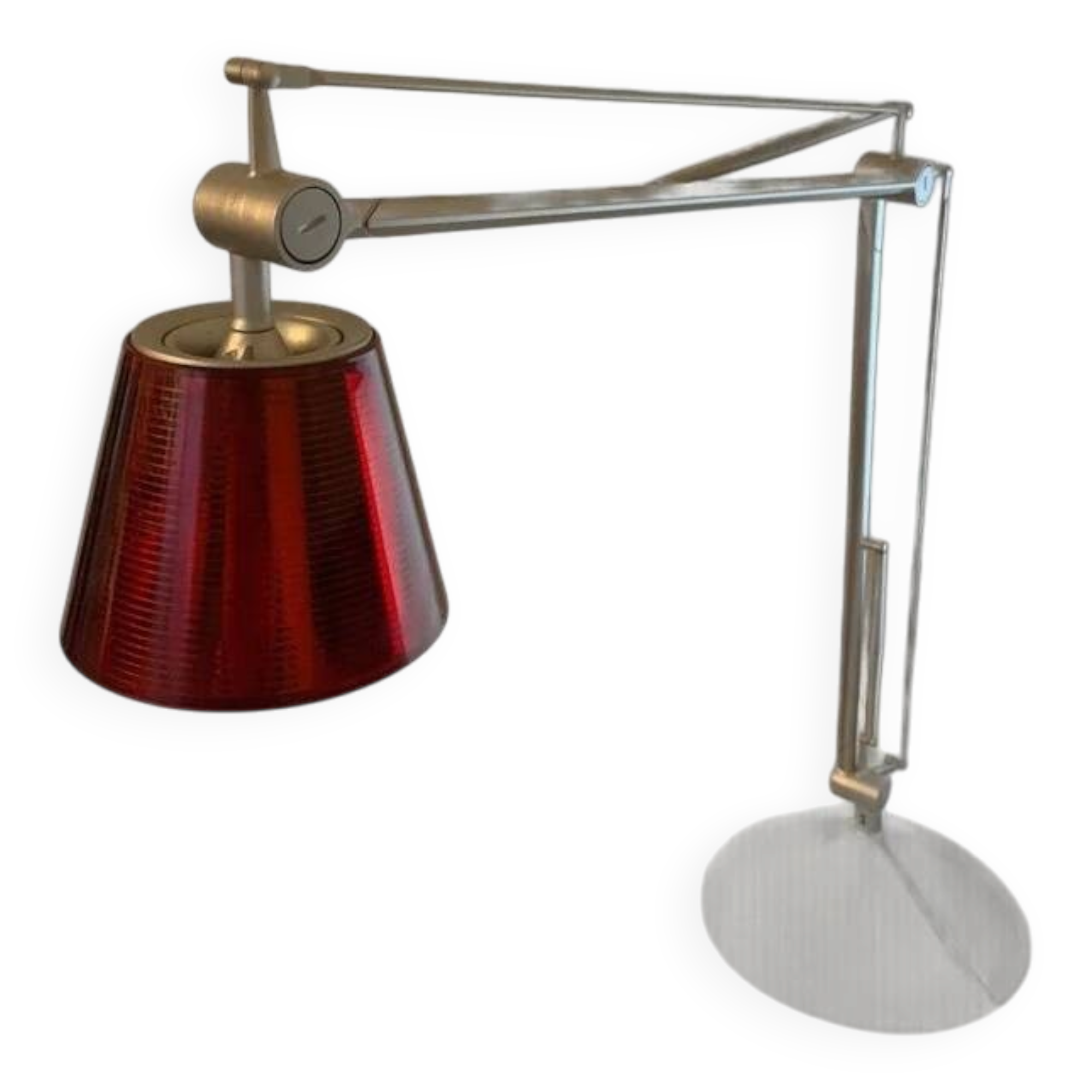 Philippe Starck Archimoon K lamp for Flos 1998 with red collar.