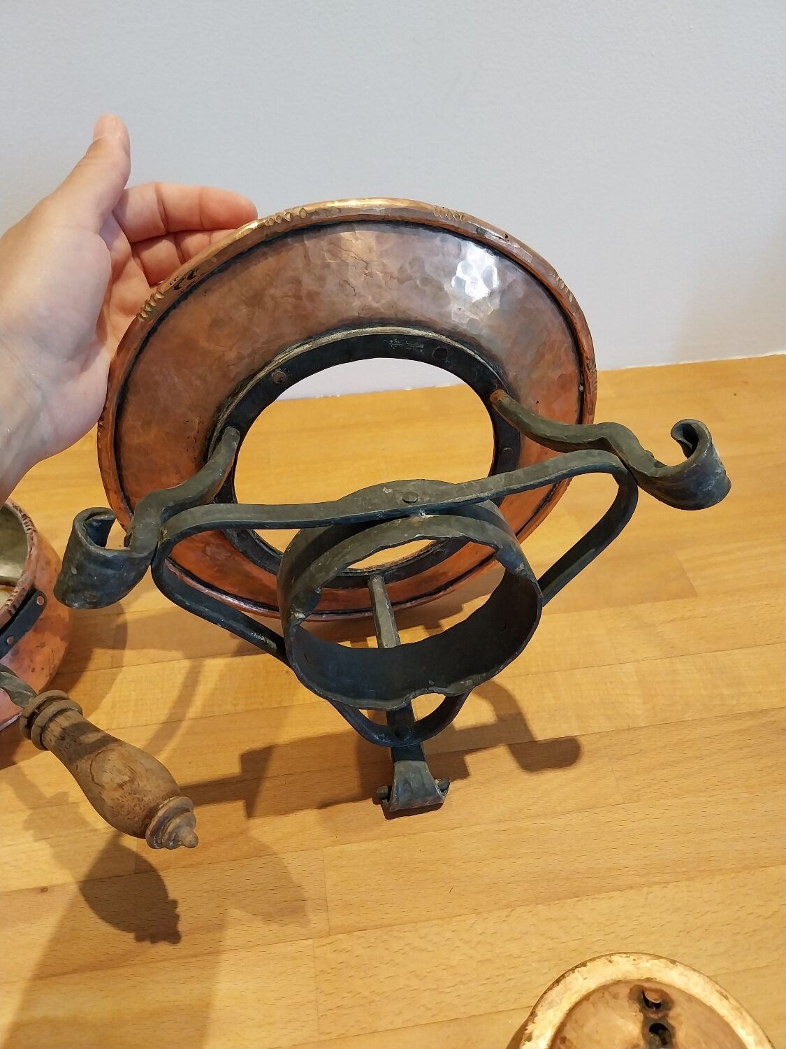 Copper fondue set