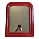 Vintage Louis Philippe style table mirror in Basque red 48 cm x 61 cm