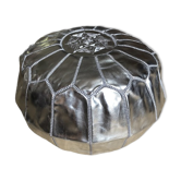 Moroccan Pouf Silver