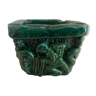 Green ceramic ashtray art deco style