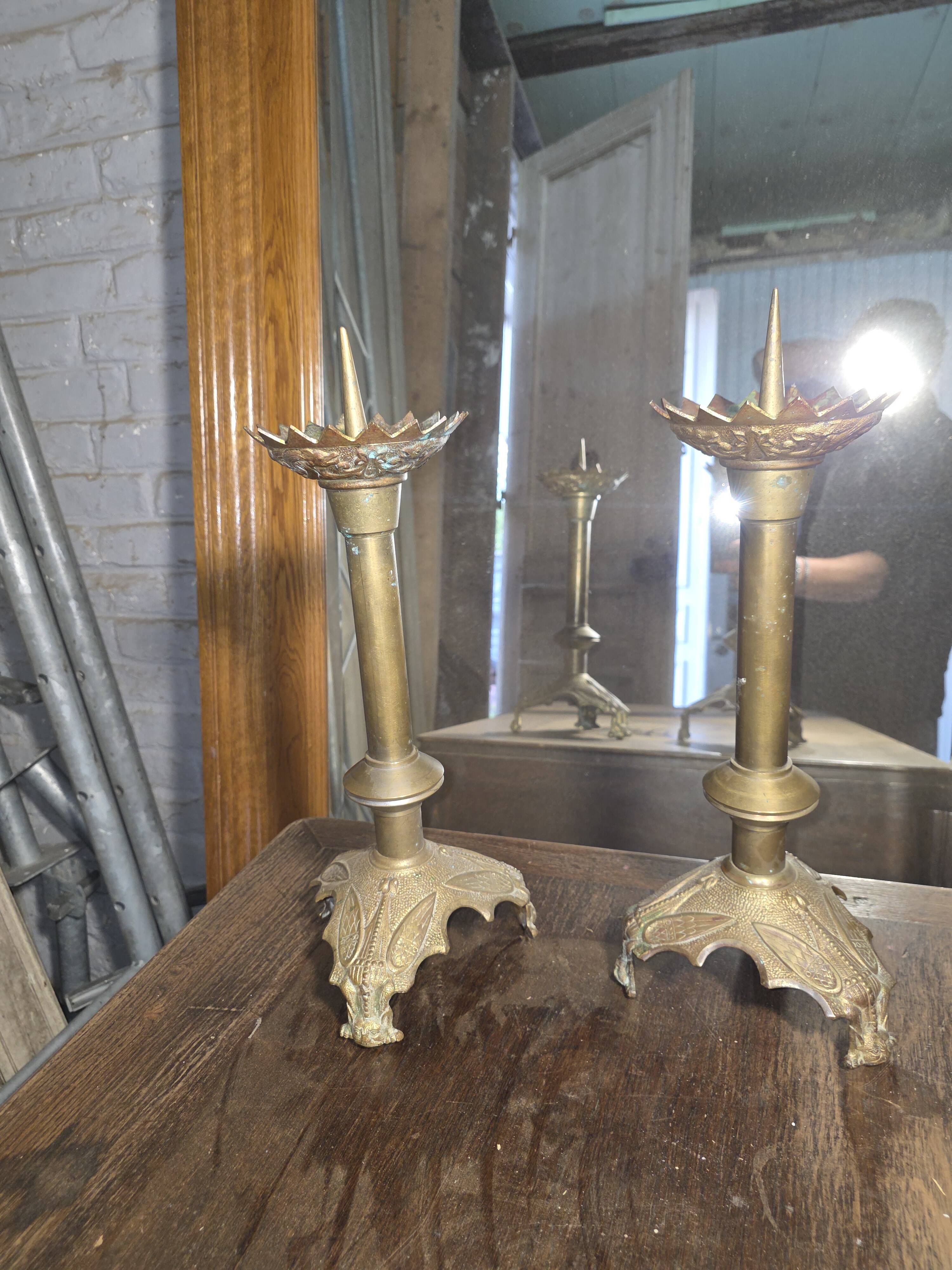 Pair of antique candlesticks