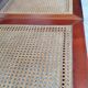 Teak bench sofa and cannage
