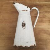 Large old enamelled broc