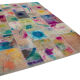 Tapis patchwork multicolore vintage 206 cm x 305 cm fait à la main anatolian vintage