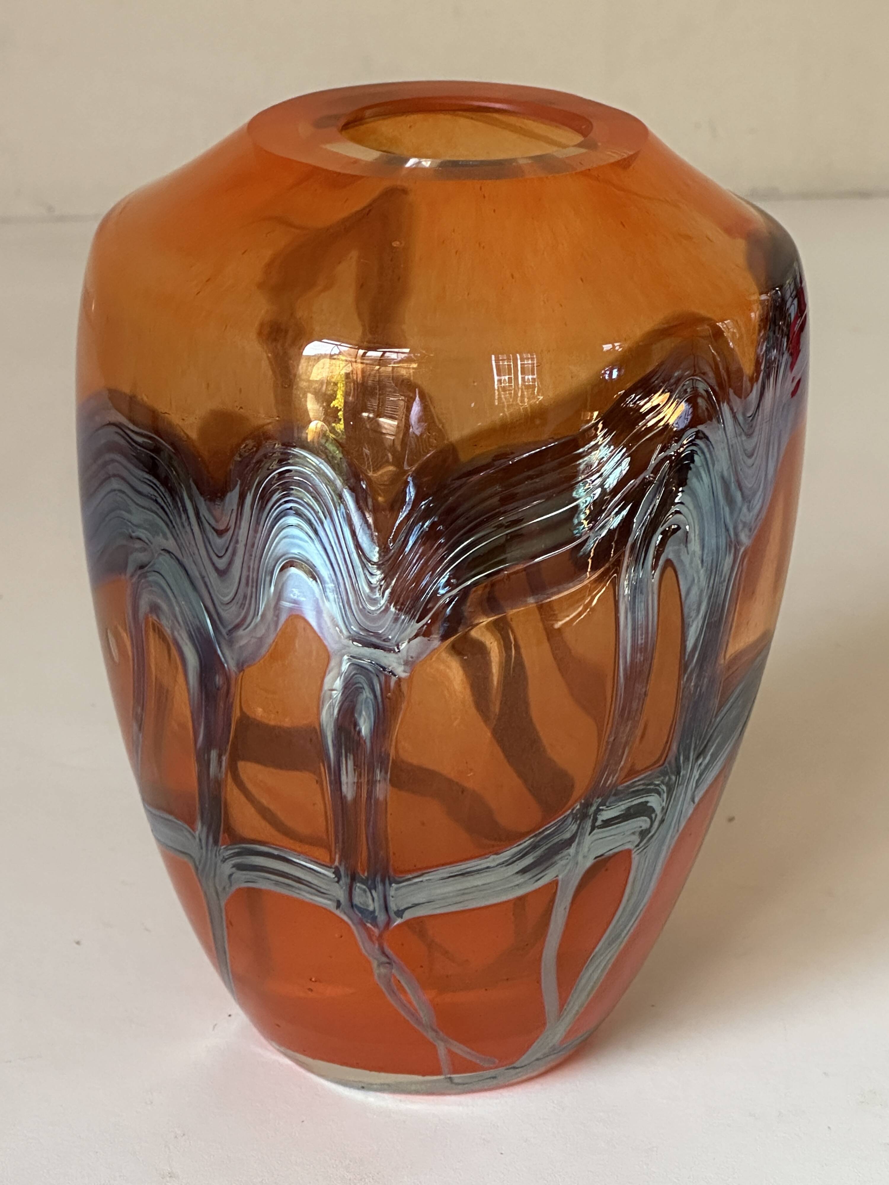 Contemporary art glass vase Soisy sur École design
