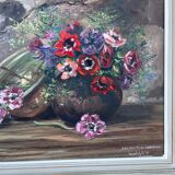 Aquarelle Anémones au cabanon