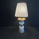 Lampe XIXe en opaline blanche et métal doré