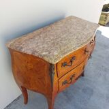 Louis XV chest of drawers in rosewood marquetry