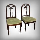 Pair of Mahogany Chairs, Restoration Period – 1st part of the 19th century
