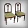 Paire de Chaises en Acajou, époque Restauration – 1ère partie XIXe