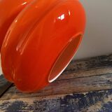 Vintage pendant light in orange opaline