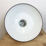 Industrial Grey Enamel Factory Pendant Lamp from Philips, 1960s