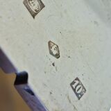 Art Deco caviar bowl in silver-plated metal and glass – 1930s