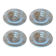 Set of 4 vintage Swedish glass bowls with floral design by Ann Wärff for Kosta Boda.