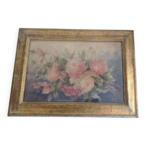 Tableau bouquet roses