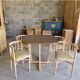 Ensemble vintage attribué à Thonet – table + 4 chaises années 60