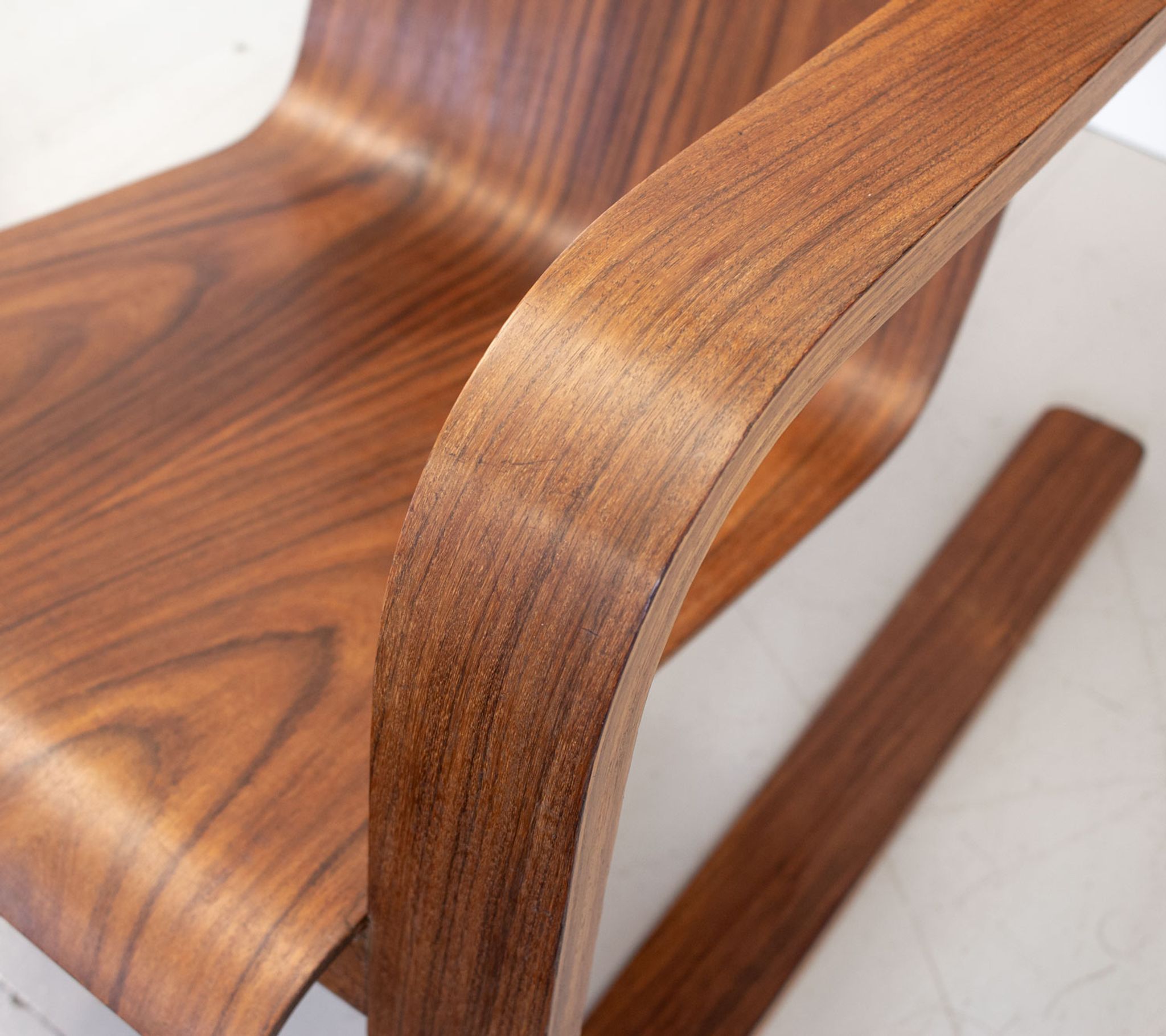 1930s modernist cantilever plywood armchair