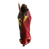 Glazed terracotta statuette