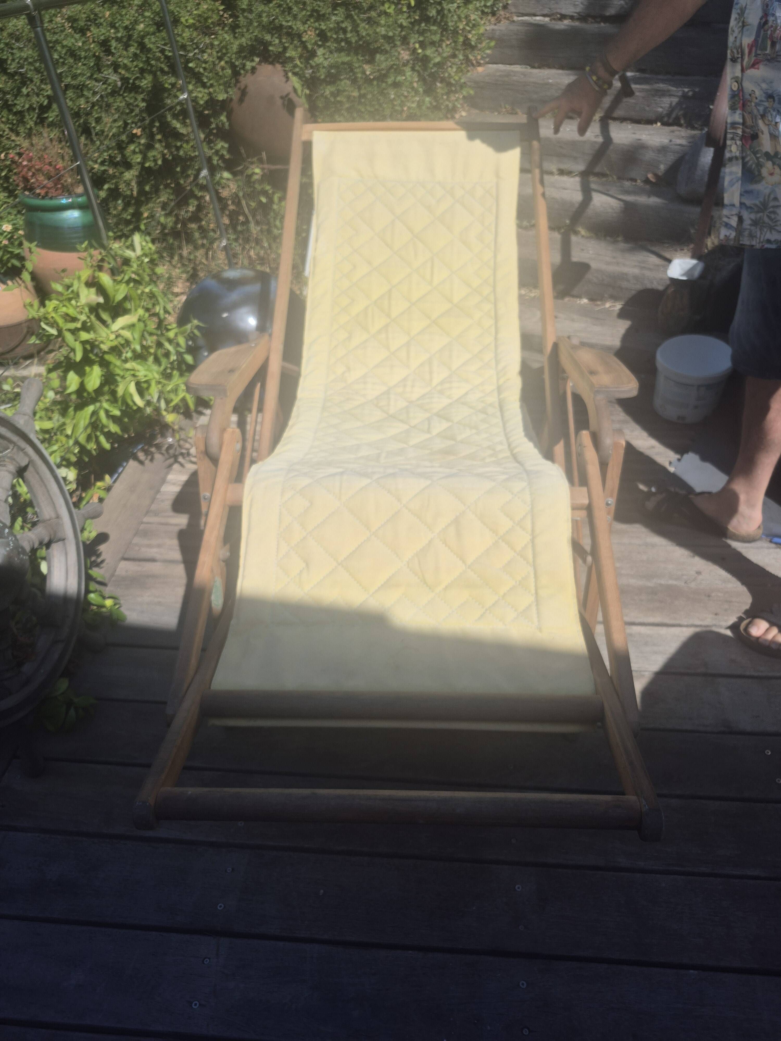 Chaise longue transat année 50