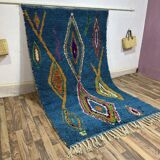Teal blue Moroccan rug 150/250cm