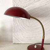 Articulated desk lamp, 1960s, burgundy and gold