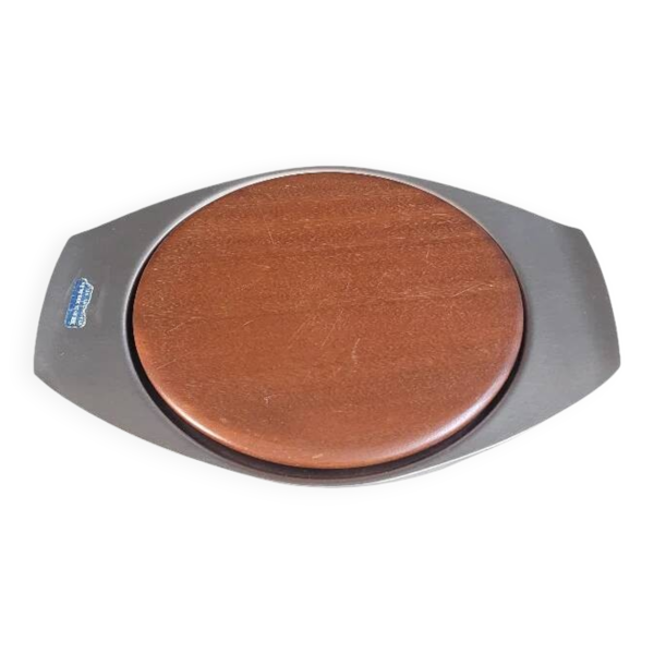 Plateau à fromage Bramah en inox et teck