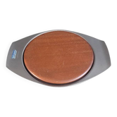 Bramah cheese board in stainless steel and teak