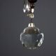 Antique metal and glass chandelier with 5 lights, Italy, 19th century.