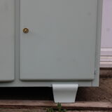 Renovated vintage Mado sideboard – Celadon green & natural cane