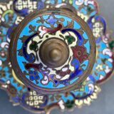 Bronze inkwell, cloisonné enamels, Napoleon III era