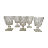 5 glass depression glass series USA molded glass