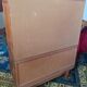 Art deco walnut display cabinet