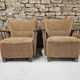 Paire de fauteuils brutalistes, années 1950