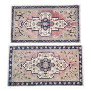 Lot de 2 tapis turcs vintage faits main