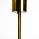 50s brass chandelier with white and transparent Murano glasses Franco Luce