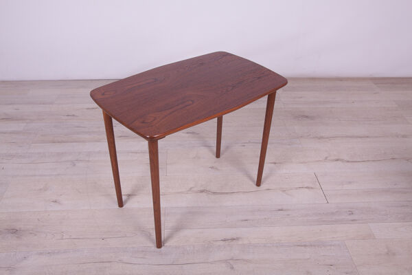 Tables Gigognes En Teck danois Du milieu Du Siècle, Années 1960, Ensemble De 3
