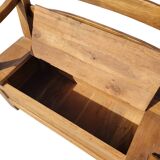 Blonde wooden chest bench