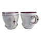 Set of 2 brulot cups in thick porcelain XIXth